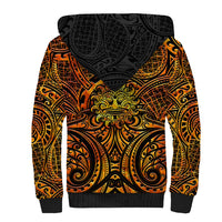 New Zealand Tamanuitera The Sun Sherpa Hoodie Maori Pattern
