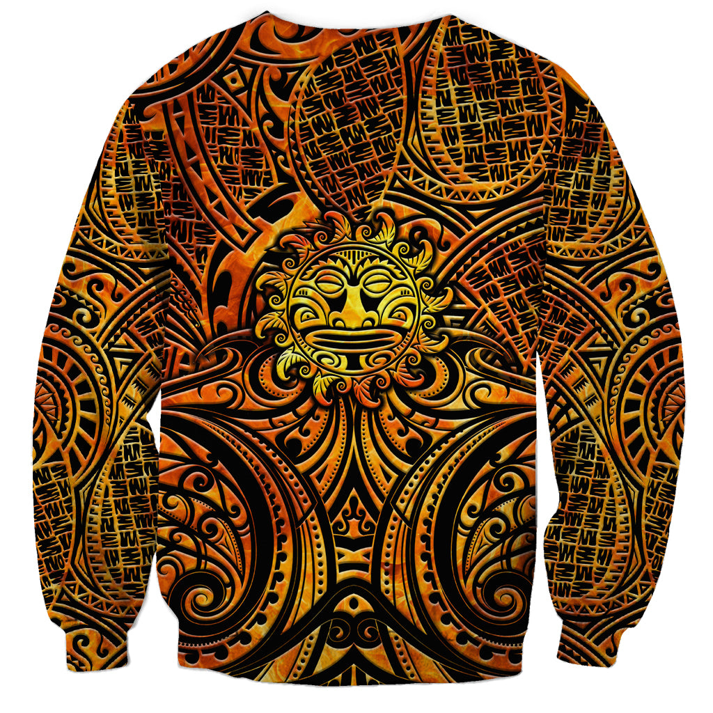 New Zealand Tamanuitera The Sun Sweatshirt Maori Pattern