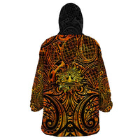 New Zealand Tamanuitera The Sun Wearable Blanket Hoodie Maori Pattern