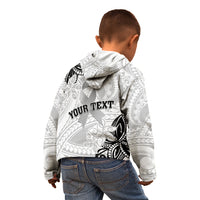 Personalised Polynesia Brain Cancer Kid Hoodie No One Fights Alone