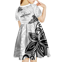 Personalised Polynesia Brain Cancer Kid Short Sleeve Dress No One Fights Alone