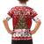 Personalised New Zealand Christmas In July Family Matching Off Shoulder Maxi Dress and Hawaiian Shirt Maori Kiwi Xmas Tree - Red