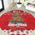 New Zealand Christmas In July Round Carpet Maori Kiwi Xmas Tree - Red