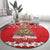 New Zealand Christmas In July Round Carpet Maori Kiwi Xmas Tree - Red