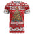 Personalised New Zealand Christmas In July T Shirt Maori Kiwi Xmas Tree - Red