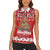 Personalised New Zealand Christmas In July Women Sleeveless Polo Shirt Maori Kiwi Xmas Tree - Red