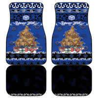 New Zealand July Christmas Car Mats Maori Kiwi Xmas Tree - Blue