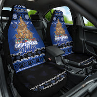 New Zealand July Christmas Car Seat Cover Maori Kiwi Xmas Tree - Blue