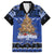 Personalised New Zealand July Christmas Family Matching Tank Maxi Dress and Hawaiian Shirt Maori Kiwi Xmas Tree - Blue