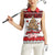 Personalised New Zealand July Christmas Women Sleeveless Polo Shirt Maori Kiwi Xmas Tree - White