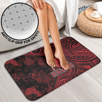 Hawaii King Kamehameha Bathroom Set With Hawaiian Ipu Motifs Red Version LT05 - Polynesian Pride