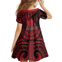 Hawaii King Kamehameha Family Matching Mermaid Dress and Hawaiian Shirt With Hawaiian Ipu Motifs Red Version