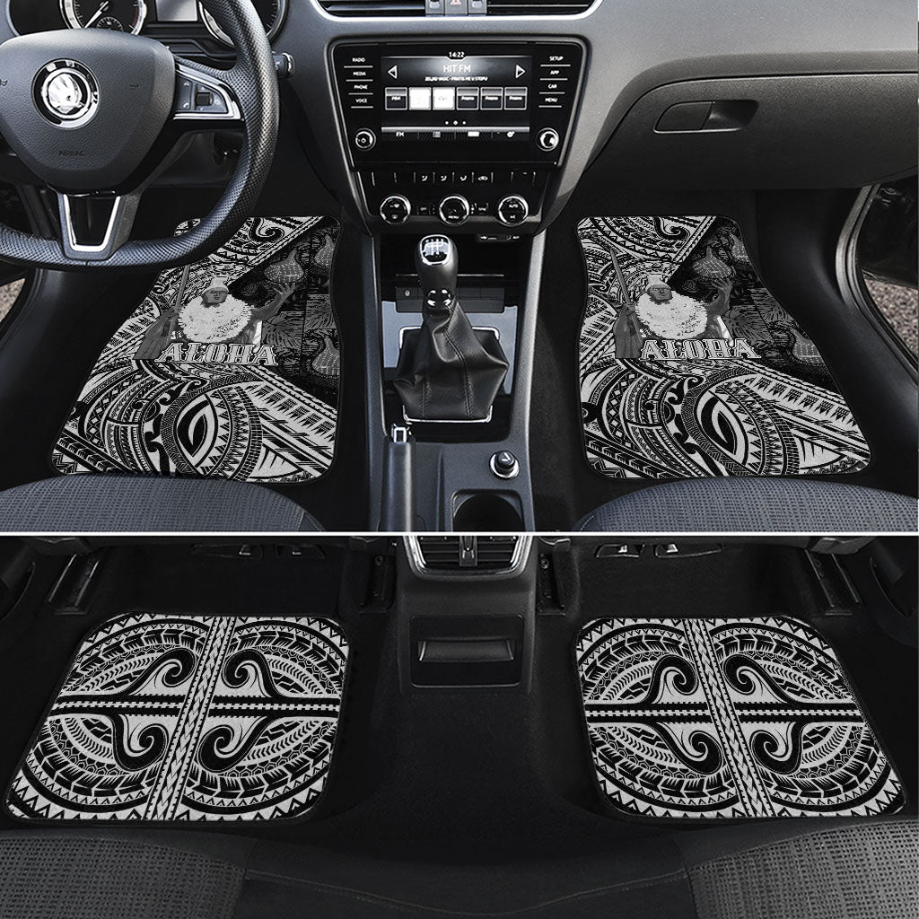 Hawaii King Kamehameha Car Mats With Hawaiian Ipu Motifs Black Version