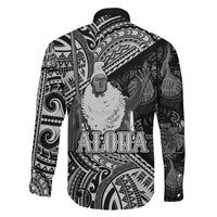 Hawaii King Kamehameha Family Matching Off Shoulder Short Dress and Hawaiian Shirt With Hawaiian Ipu Motifs Black Version LT05 - Polynesian Pride