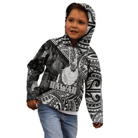 Hawaii King Kamehameha Kid Hoodie With Hawaiian Ipu Motifs Black Version LT05 - Polynesian Pride