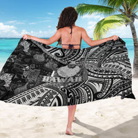 Hawaii King Kamehameha Sarong With Hawaiian Ipu Motifs Black Version