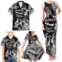 Hawaii Beautiful Hula Dancers Family Matching Tank Maxi Dress and Hawaiian Shirt With Ipu Keke And Pahu Drum