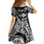 Hawaii Beautiful Hula Dancers Kid Short Sleeve Dress With Ipu Keke And Pahu Drum