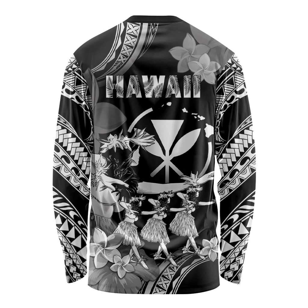 Hawaii Beautiful Hula Dancers Long Sleeve Shirt With Ipu Keke And Pahu Drum LT05 - Polynesian Pride