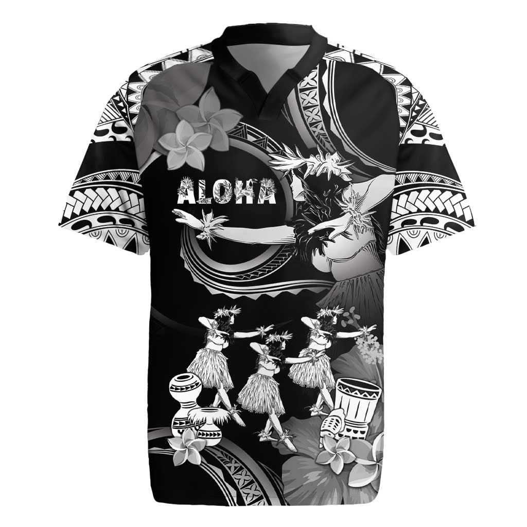 Hawaii Beautiful Hula Dancers Rugby Jersey With Ipu Keke And Pahu Drum