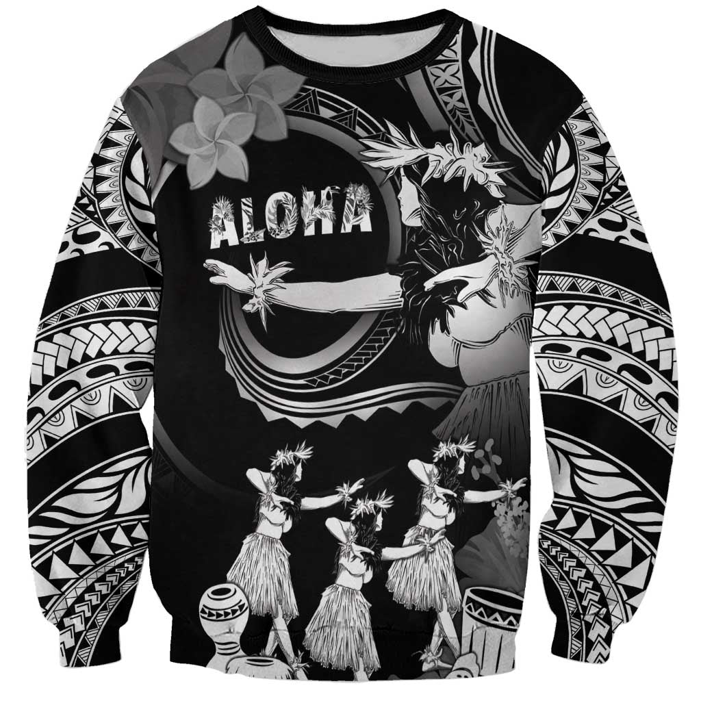 Hawaii Beautiful Hula Dancers Sweatshirt With Ipu Keke And Pahu Drum