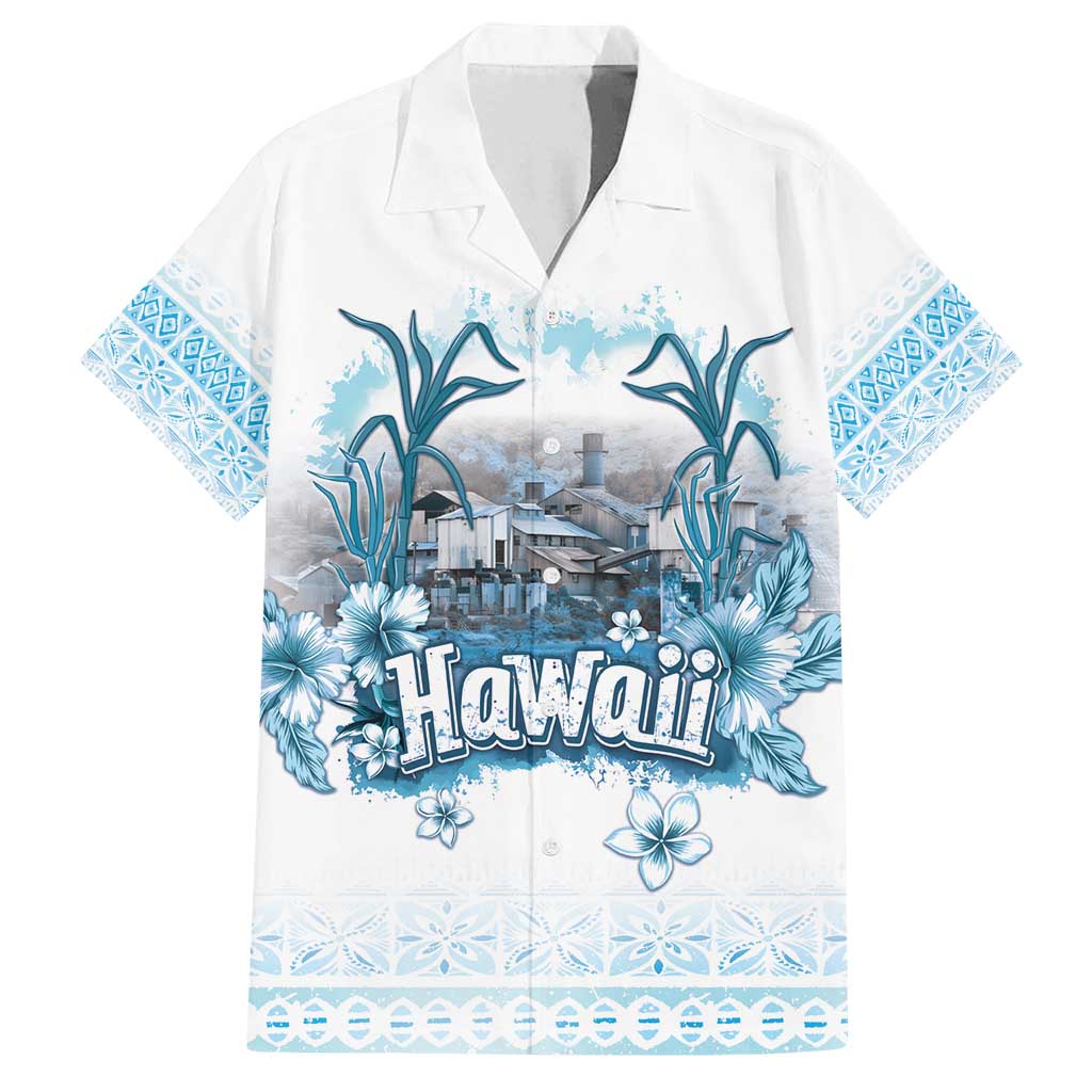 Hawaii Sugar Plantation Family Matching Summer Maxi Dress and Hawaiian Shirt With Hawaiian Tapa Pattern LT05 Dad's Shirt - Short Sleeve White - Polynesian Pride