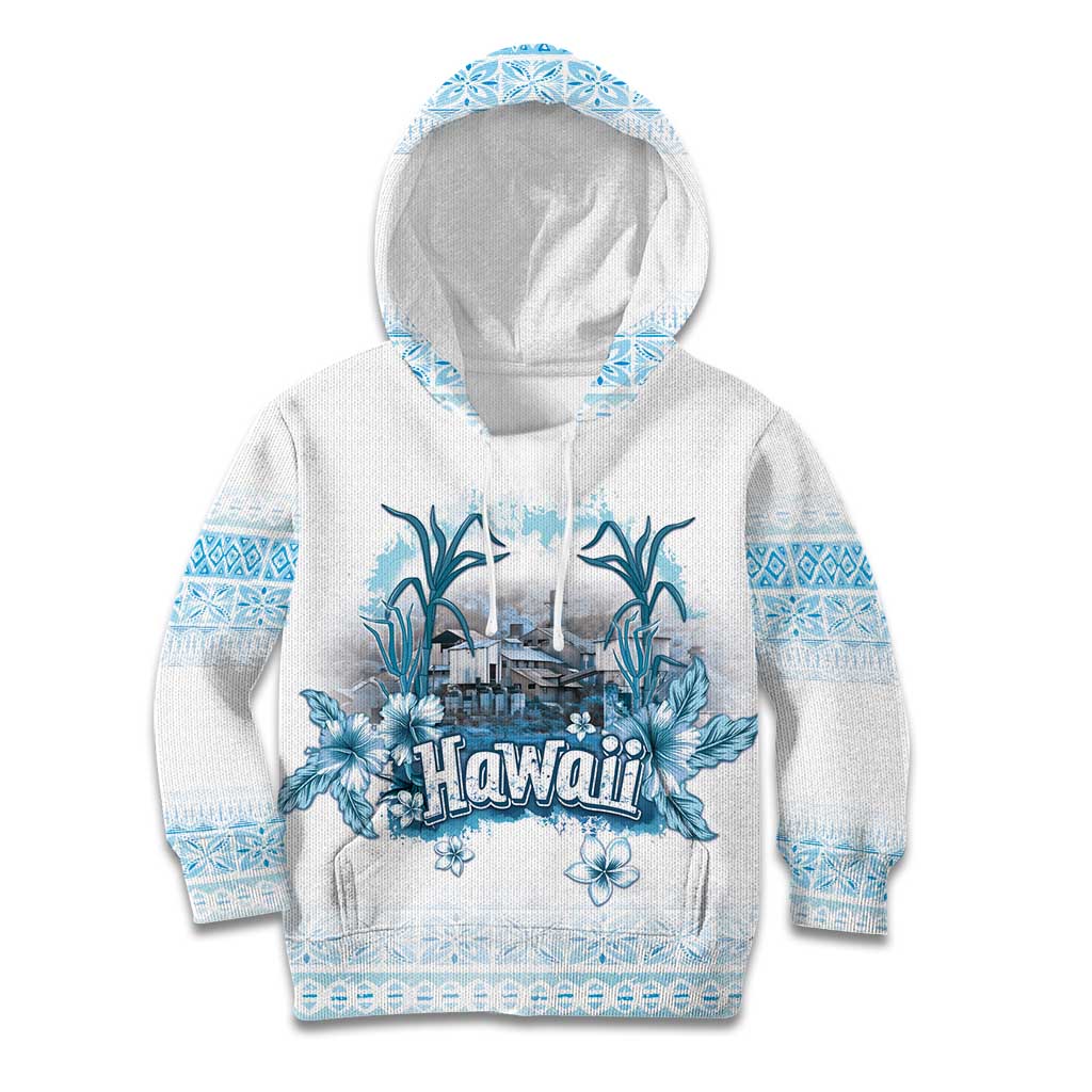 Hawaii Sugar Plantation Kid Hoodie With Hawaiian Tapa Pattern
