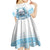 Hawaii Sugar Plantation Kid Short Sleeve Dress With Hawaiian Tapa Pattern
