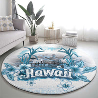 Hawaii Sugar Plantation Round Carpet With Hawaiian Tapa Pattern LT05 - Polynesian Pride