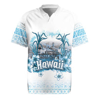Hawaii Sugar Plantation Rugby Jersey With Hawaiian Tapa Pattern
