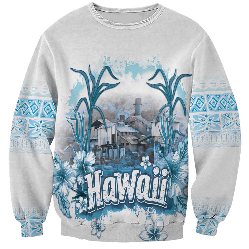 Hawaii Sugar Plantation Sweatshirt With Hawaiian Tapa Pattern