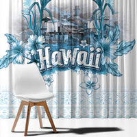 Hawaii Sugar Plantation Window Curtain With Hawaiian Tapa Pattern
