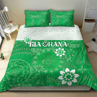 Cook Islands Maori Language Week Bedding Set Pacific Tapa Pattern