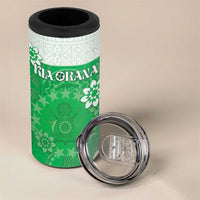 Cook Islands Maori Language Week 4 in 1 Can Cooler Tumbler Pacific Tapa Pattern