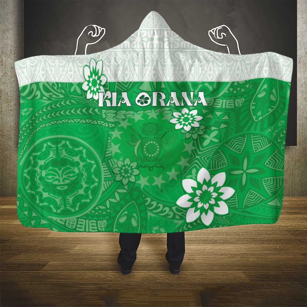 Cook Islands Maori Language Week Hooded Blanket Pacific Tapa Pattern