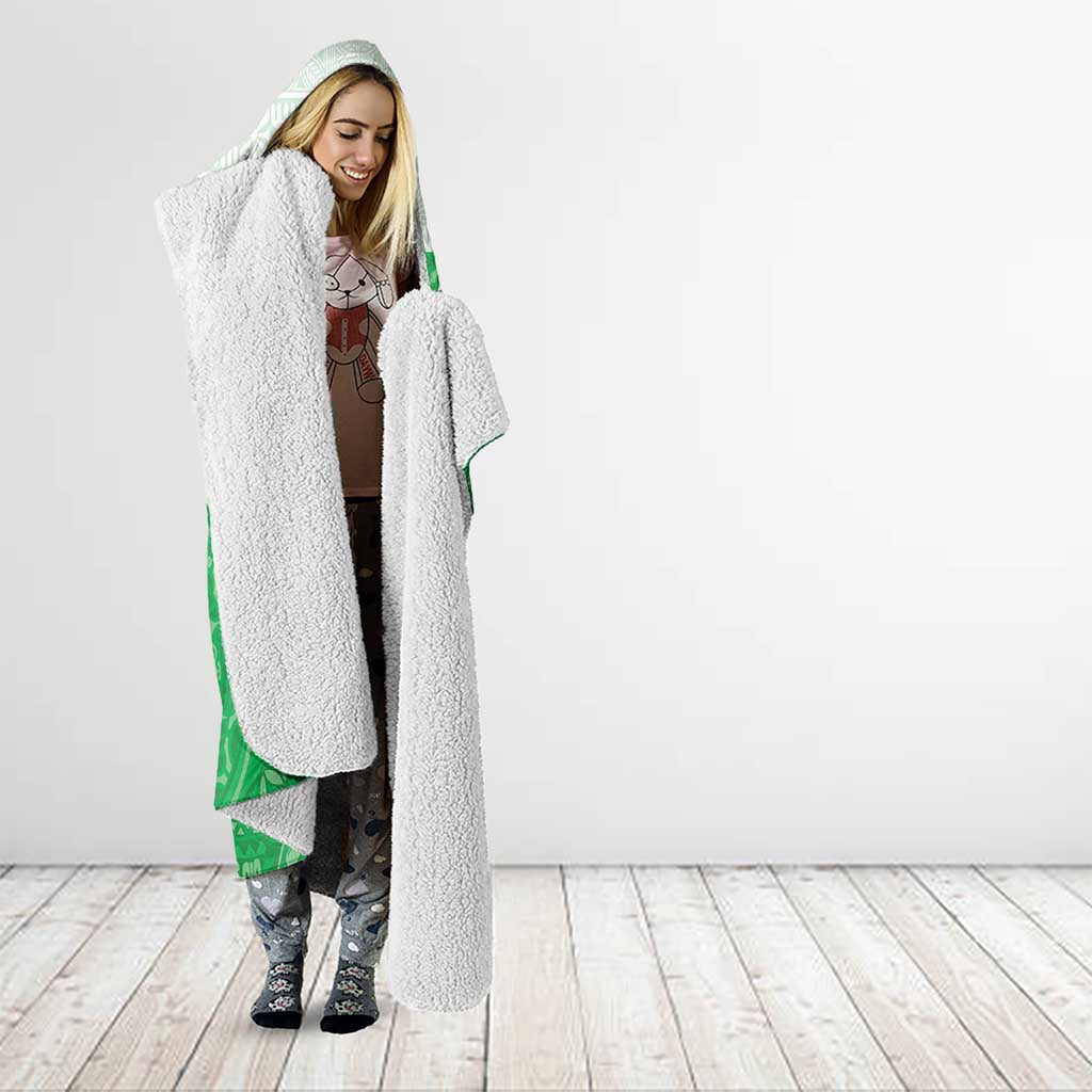 Cook Islands Maori Language Week Hooded Blanket Pacific Tapa Pattern