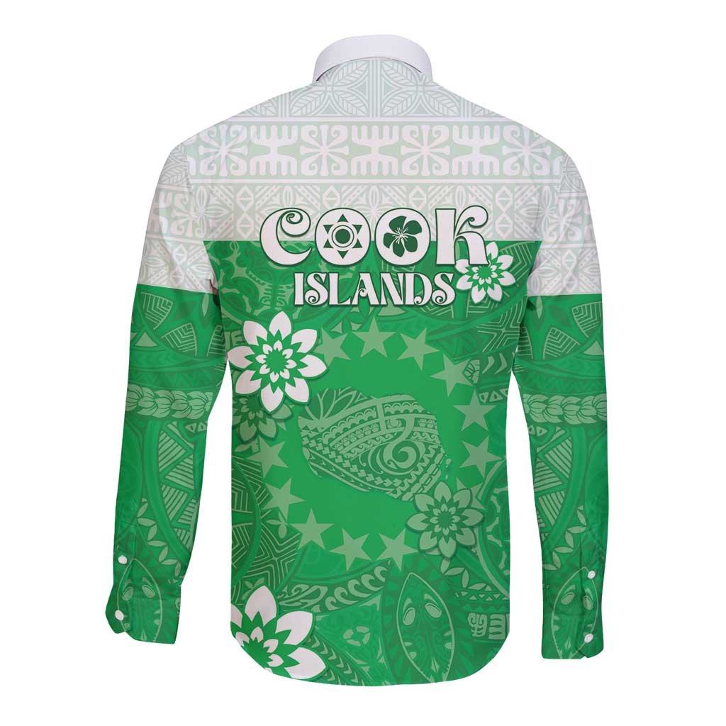 Cook Islands Maori Language Week Long Sleeve Button Shirt Pacific Tapa Pattern