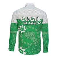 Cook Islands Maori Language Week Long Sleeve Button Shirt Pacific Tapa Pattern