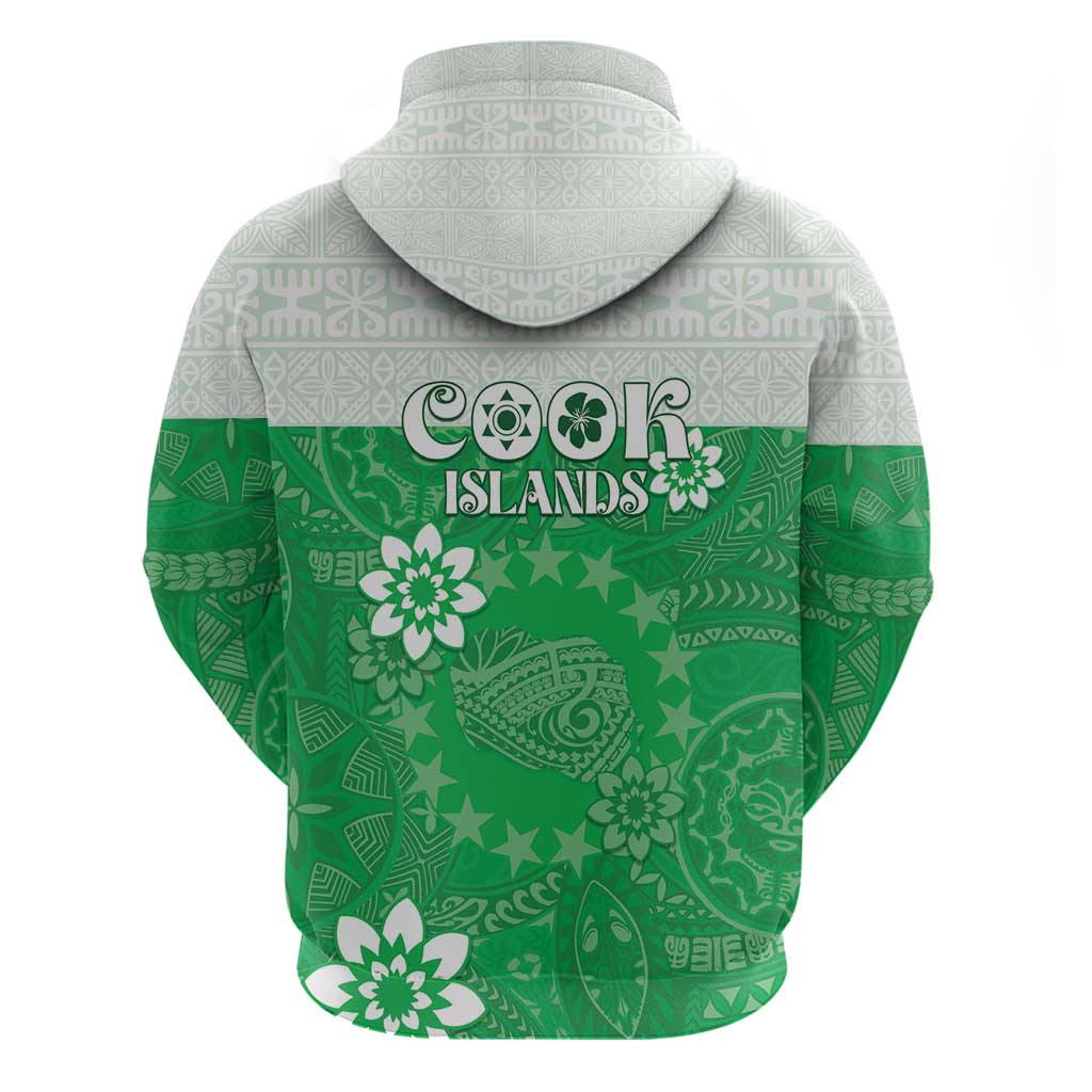 Cook Islands Maori Language Week Zip Hoodie Pacific Tapa Pattern