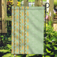 Hawaii Shell Tiare Anthurium Heliconia Lei Garden Flag With Tapa Pattern Baby Green