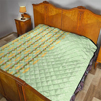 Hawaii Shell Tiare Anthurium Heliconia Lei Quilt With Tapa Pattern Baby Green