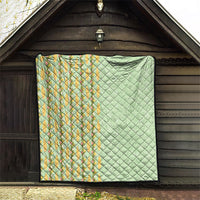 Hawaii Shell Tiare Anthurium Heliconia Lei Quilt With Tapa Pattern Baby Green