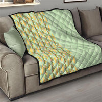 Hawaii Shell Tiare Anthurium Heliconia Lei Quilt With Tapa Pattern Baby Green