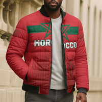 Custom Morocco Football 2026 Bomber Puffer Jacket Atlas Lions Breathtaking Victory Red Version