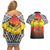 Papua New Guinea 49th Independence Day Couples Matching Off Shoulder Short Dress and Hawaiian Shirt One People One Nation One PNG