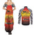 Papua New Guinea 49th Independence Day Couples Matching Summer Maxi Dress and Long Sleeve Button Shirt One People One Nation One PNG