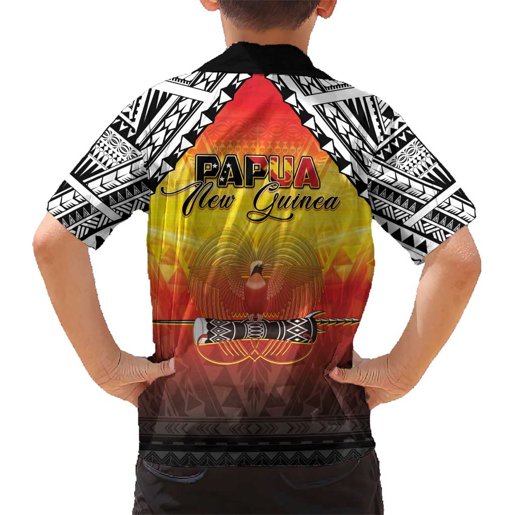 Papua New Guinea 49th Independence Day Kid Hawaiian Shirt One People One Nation One PNG
