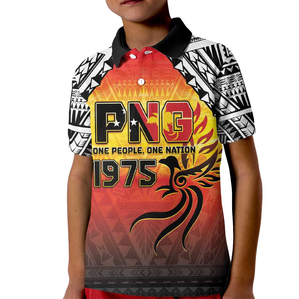 Papua New Guinea 49th Independence Day Kid Polo Shirt One People One Nation One PNG