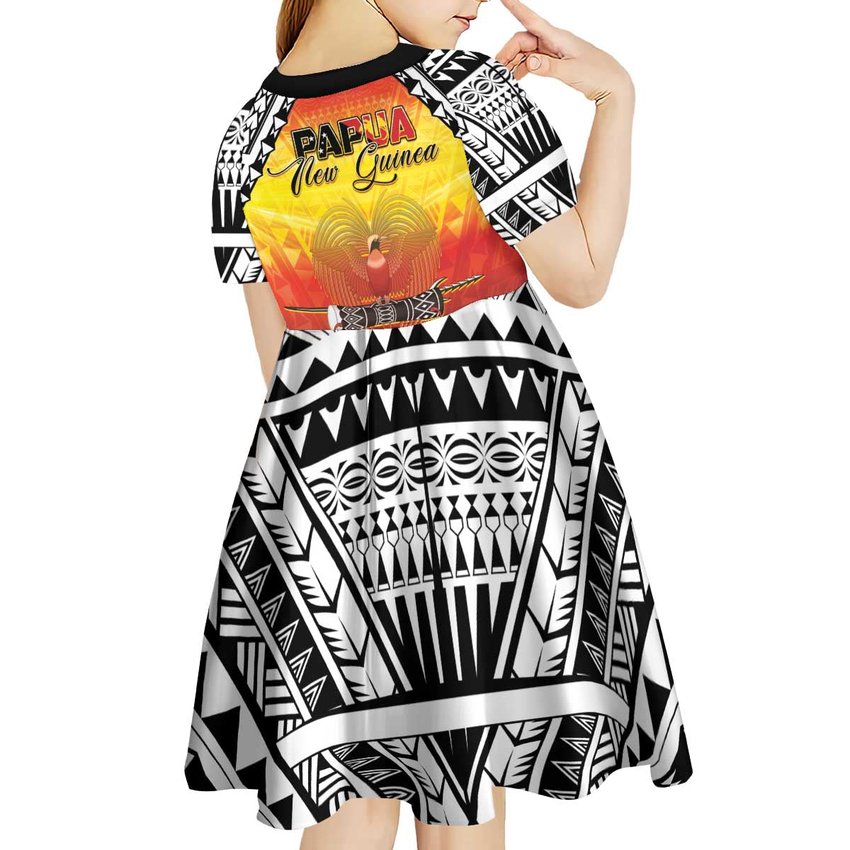 Papua New Guinea 49th Independence Day Kid Short Sleeve Dress One People One Nation One PNG