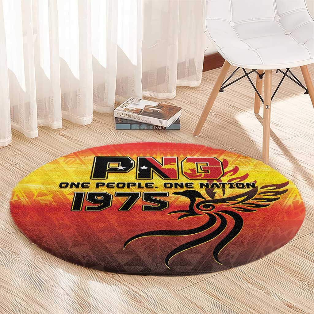 Papua New Guinea 49th Independence Day Round Carpet One People One Nation One PNG